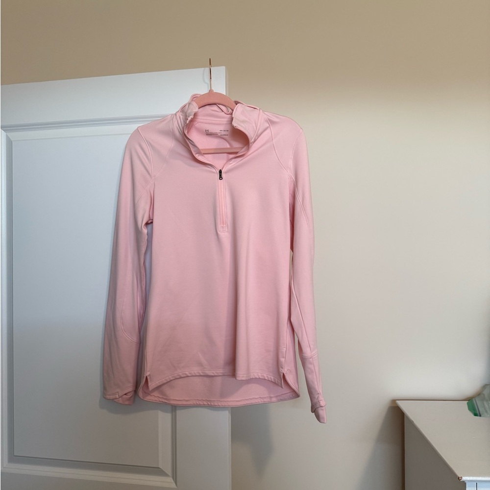Under Armour Pink Long Sleeve Fitted Polo Tee
